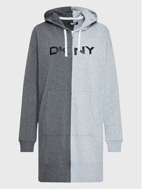 DKNY DKNY Džemperis ar kapuci YI2022592 Pelēks Relaxed Fit