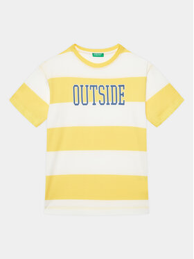 United Colors Of Benetton United Colors Of Benetton T-Shirt 3ZNBC10BN Żółty Regular Fit