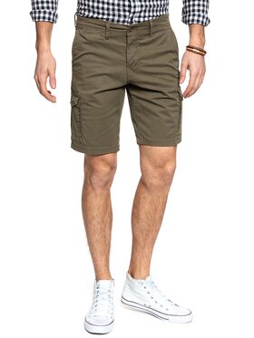 Mustang Mustang Szorty materiałowe CLASSIC CARGO SHORT Brązowy Regular Fit