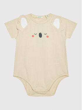 United Colors Of Benetton United Colors Of Benetton Dječje body 3P4ZAB001 Bež Regular Fit