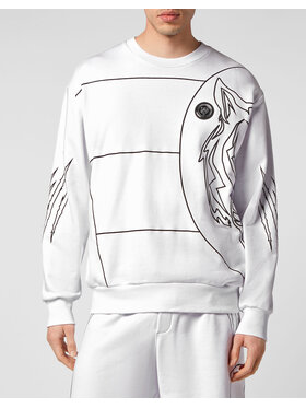 Plein Sport Plein Sport Longsleeve 2505 Biały Regular Fit
