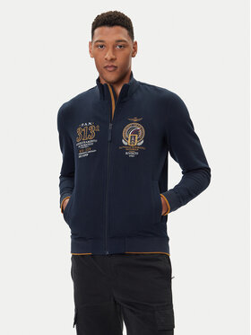 Aeronautica Militare Aeronautica Militare Majica dugih rukava 252FE2062UF00662 Tamnoplava Regular Fit
