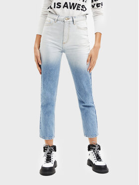 Desigual Desigual Jeansy Res 22WWDD49 Niebieski Straight Fit