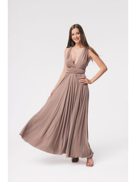 Aurora Aurora Koktejlové šaty multiway Béžová Feminine Fit