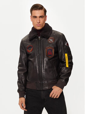 Milestone Milestone Lederjacke Maverick 431041 20860 Braun Regular Fit