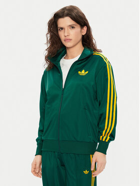 adidas adidas Majica dugih rukava adicolor Classic Firebird JP2299 Zelena Loose Fit