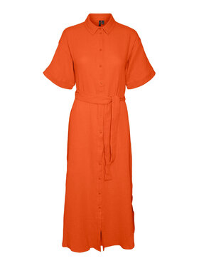 Vero Moda Vero Moda Košilové šaty Natali 10283129 Oranžová Regular Fit