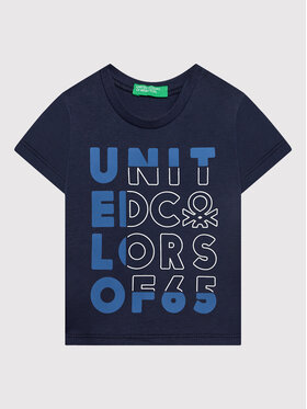 United Colors Of Benetton United Colors Of Benetton T-Shirt 3I1XG100G Granatowy Regular Fit