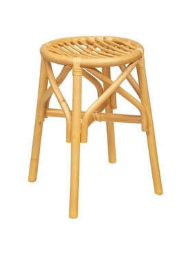 MIAhome MIAhome Organizer Stołek taboret rattanowy Inoa Beżowy