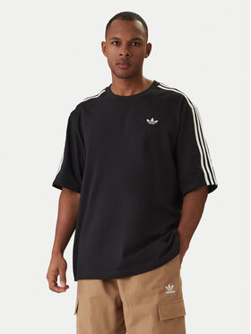 adidas adidas Tričko adicolor 3-Stripes KD4095 Čierna Oversize