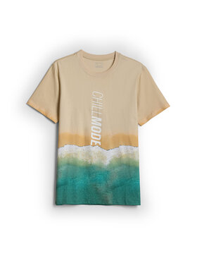 4F 4F T-Shirt SUMMER CODE Beżowy Regular Fit