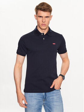 Guess Guess Polo Nolan M3YP66 KBL51 Granatowy Slim Fit