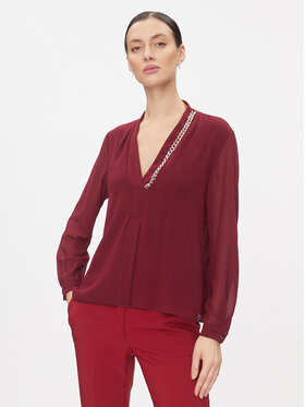 Rinascimento Rinascimento Blúz CFC0116133003 Bordó Regular Fit