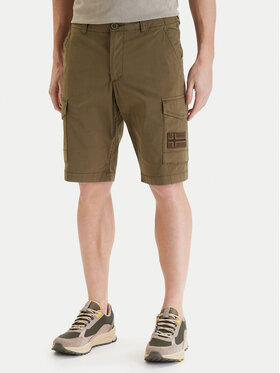Napapijri Napapijri Šortky z materiálu N-Horton NP0A4HOS Khaki Regular Fit
