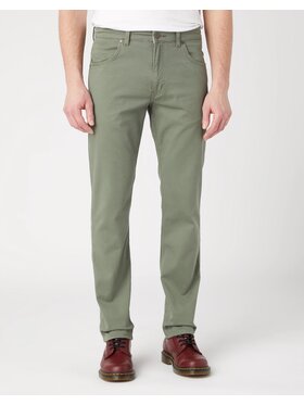 Wrangler Wrangler Spodnie materiałowe GREENSBORO Zielony Regular Fit