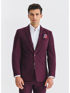 Pako Lorente Pako Lorente Marynarka P25WF-3G-014 Bordowy Slim Fit