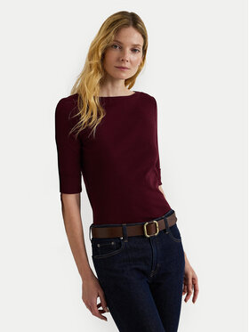 LAUREN RALPH LAUREN LAUREN RALPH LAUREN Bluzka 200654963086 Bordowy Slim Fit