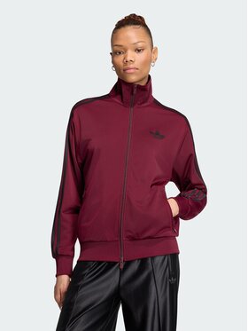 adidas adidas Bluza FIREBIRD Bordowy Loose Fit