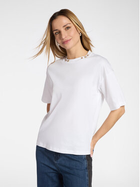 Elena Mirò Elena Mirò T-Shirt G065Z000583N001 Biały Regular Fit