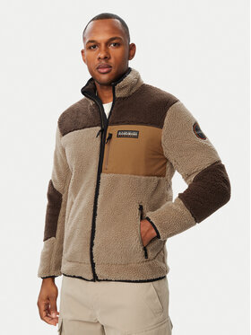 Napapijri Napapijri Fleecejacke Yupik NP0A8AZU Dunkelbeige Regular Fit