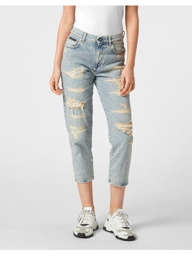 PHILIPP PLEIN PHILIPP PLEIN Jeansy 24351 Modrá Mom Fit