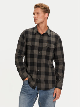 Lee Lee Camicia Clean Western 112355745 Grigio Regular Fit