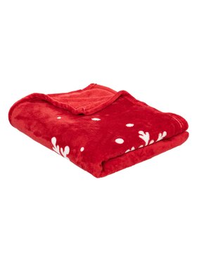 MIAhome MIAhome Koc pled futrzany świąteczny Flakes 130x180 cm Czerwony