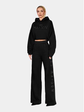 MADE BY SOCIETY MADE BY SOCIETY Kurtka anorak BLACK VEIL Hoodie - H27502 Czarny Basic Fit