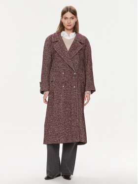 MVP Wardrobe MVP Wardrobe Vlnený kabát Spiga Over MVPI3CP018.0PN0052 Bordová Over Fit