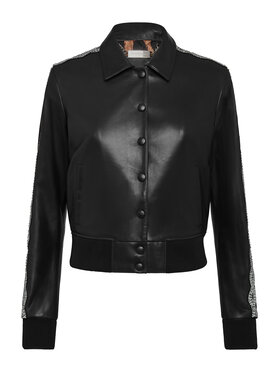 PHILIPP PLEIN PHILIPP PLEIN Giacca di pelle 5257 Nero Slim Fit