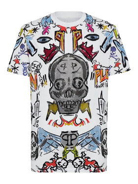 PHILIPP PLEIN PHILIPP PLEIN T-Shirt 243 Biały Regular Fit