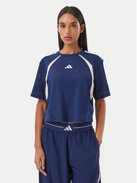 adidas adidas Technisches T-Shirt Hyperglam 3-Stripes Color Block KQ5753 Blau Loose Fit