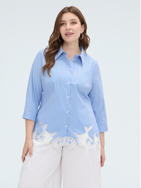 Fiorella Rubino Fiorella Rubino Koszula 5096T001510N0R4 Turkusowy Boxy Fit