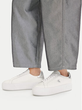 Calvin Klein Calvin Klein Sneakers Flatform Lace Up Lth Met YW0YW01929 Weiß