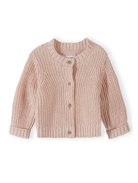 minoti minoti Kardigan 31BABYKNIT1 Różowy jasny Regular Fit