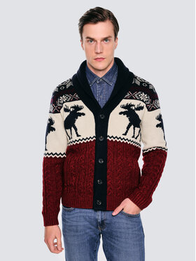 BIG STAR BIG STAR Kardigan LORENZO Kolorowy Basic Fit