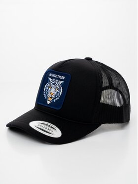 MyStars MyStars Czapka z daszkiem z Białym Tygrysem Tiger Czarny