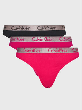 Calvin Klein Underwear Calvin Klein Underwear Sada 3 kusů string kalhotek 000QD3560E Barevná