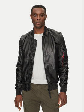 Alpha Industries Alpha Industries Шкіряна куртка Ma-1 156141 Чорний Regular Fit