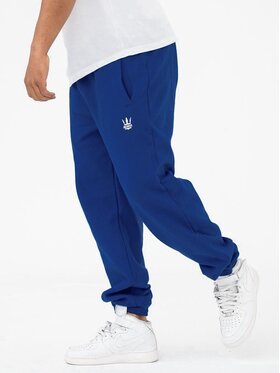 Jigga Wear Jigga Wear Spodnie dresowe Spodnie Dresowe Męskie Niebieskie Jigga Wear Small Crown M Niebieski Regular Fit