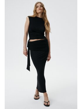 MARI PRETI MARI PRETI Spódnica maxi Mira Czarny Slim Fit