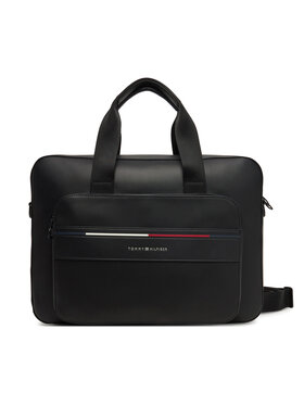 Tommy Hilfiger Tommy Hilfiger Torba na laptopa Th Foundation Computer Bag AM0AM13198 Czarny