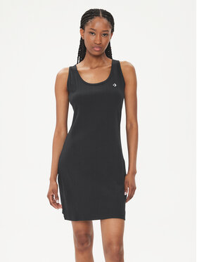 Converse Converse Лятна рокля W Scoop Knit Dress 10025452-A01 Черен Slim Fit