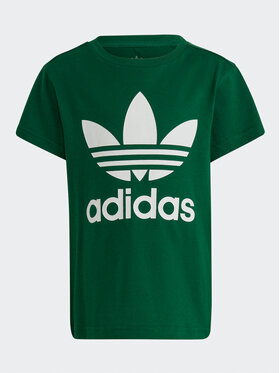 adidas adidas T-Shirt adicolor Trefoil IC9119 Zielony Regular Fit