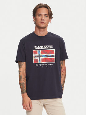 Napapijri Napapijri T-shirt S-Dorees NP0A4IBE Tamnoplava Regular Fit