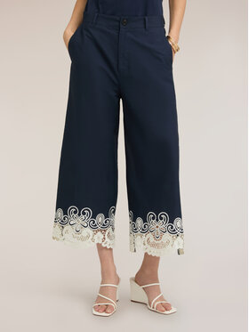 Motivi Motivi Pantaloni di tessuto P00NQ104590N034 Blu Cropp Fit