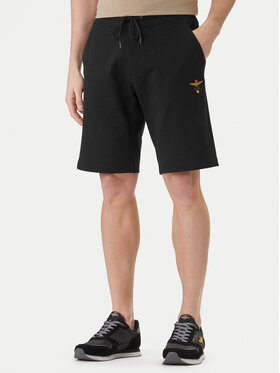 Aeronautica Militare Aeronautica Militare Sportske kratke hlače 261BF0032UF00674 Crna Regular Fit