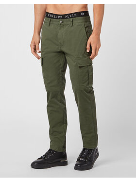 PHILIPP PLEIN PHILIPP PLEIN Cargo nohavice 5457 Zelená Cargo Fit