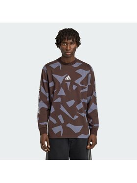 adidas adidas Longsleeve AMG CAMO Brązowy Loose Fit