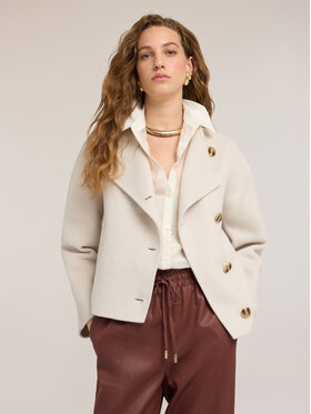 Motivi Motivi Cappotto invernale R020W000190N002 Bianco Boxy Fit